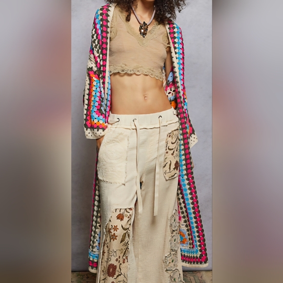 POL Cream Colorful Crochet Cardigan - Picture 4 of 4